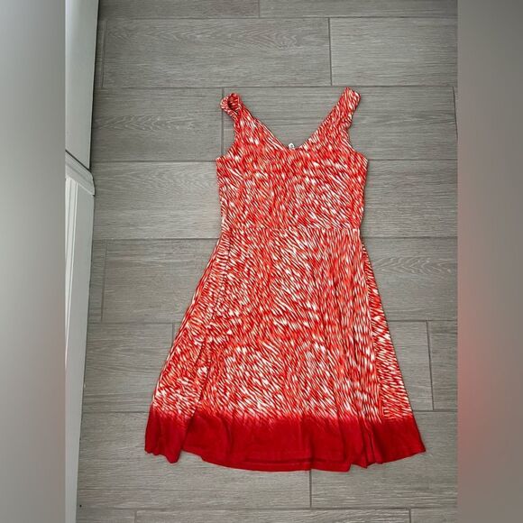 Athleta Fit and Flare Scoop Neck Dress Orange size Medium - Picture 5 of 7